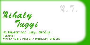 mihaly tugyi business card
